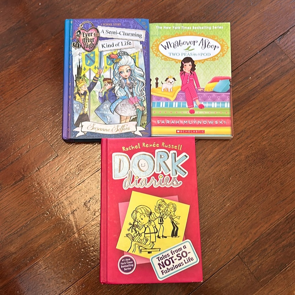 3 Piece Bundle of Girls Books Ever After High Dork Diaries